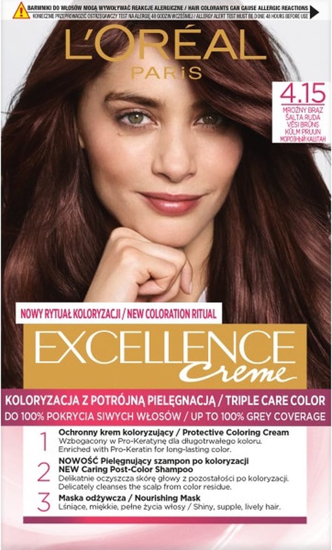 Excellence Crème haarkleuring 4.15 Frost Brown