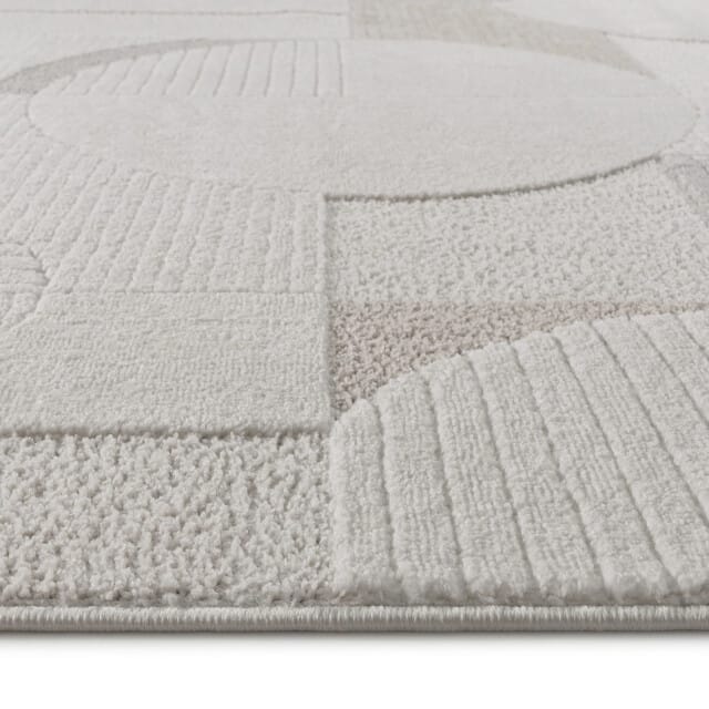 Muratap Vivant japandi abstract rond vloerkleed laagpolig multi- 160 cm rond