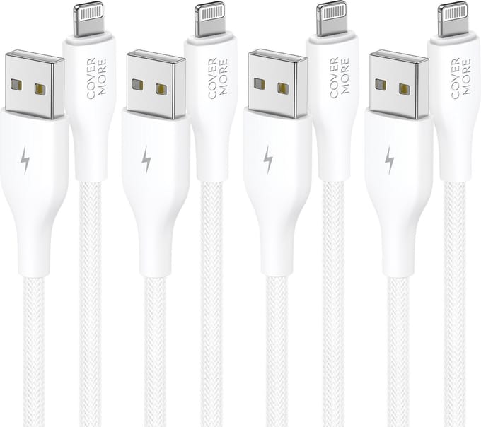 Kabel geschikt voor iPhone - Usb A naar Lightning kabel - Oplaadkabel - 1m - 4 stuks - Voordeelbundel