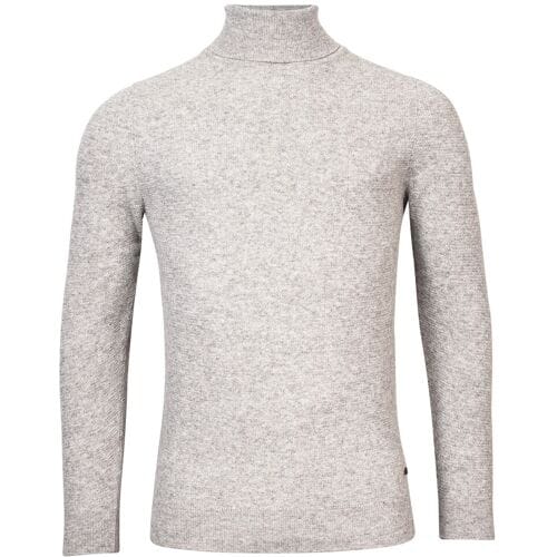 Baileys Trui Lambswool Rollneck Ministructure Knit Licht Grijs / male