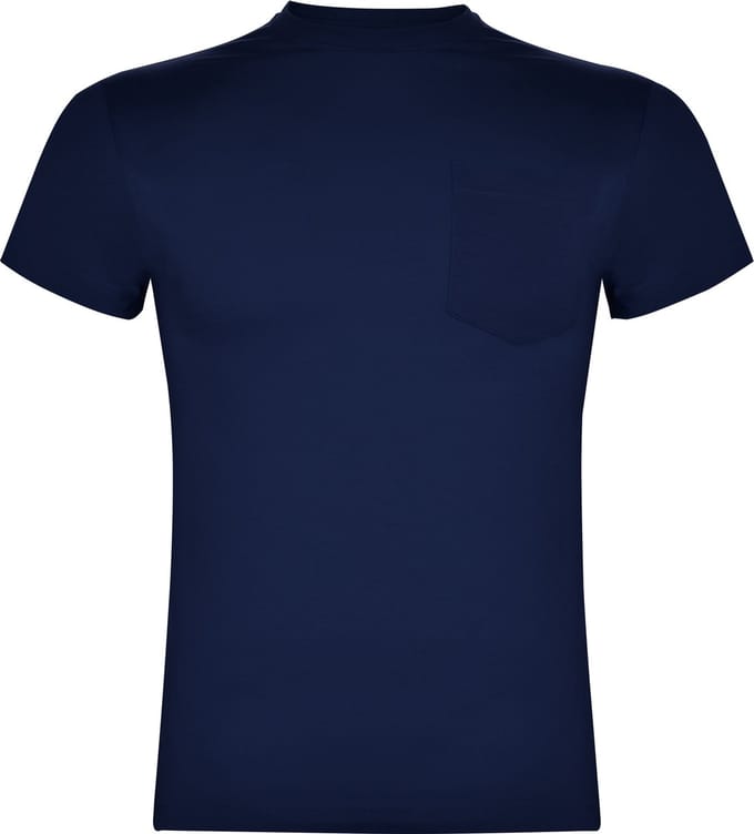 2 Pack Donker Blauw T-shirt 'Teckel' met borstzak merk Roly maat L