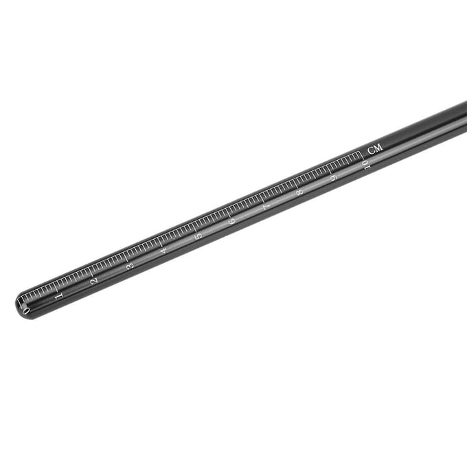 Duiken Aluminiumlegering Kietelstok met Meting & Lanyard(Zwart) black