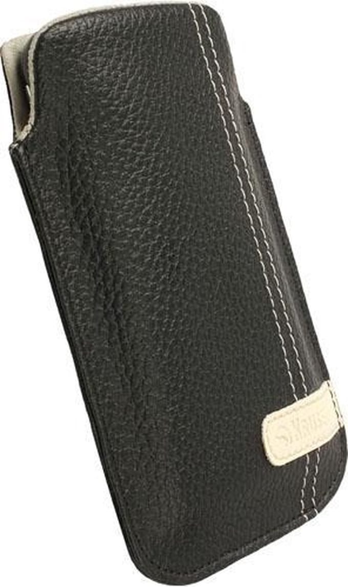 Krusell Gaia Lederen Beschermhoes - M - Zwart
