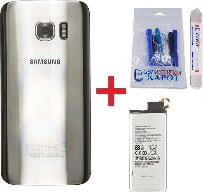 Achterkant + Batterij Geschikt voor Samsung Galaxy S7 – Premium – Zilver