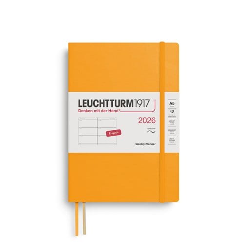 Leuchtturm1917 agenda 2026 1 week per 2 pagina's, softcover, medium a5, rising sun