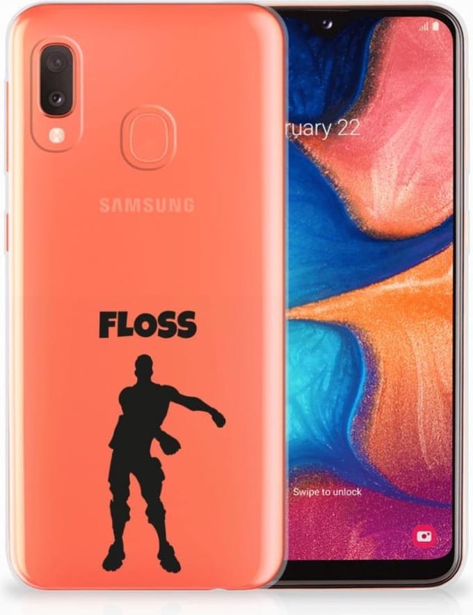 Samsung Galaxy A20e Telefoonhoesje met Naam Floss