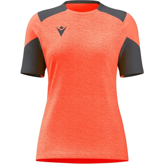 Macron Glory Sphinx Shirt Korte Mouw Dames - Koraal / Antraciet | Maat: 3XL