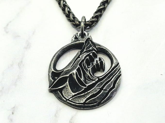Mei's - Viking Iron Wolf - ketting heren - RVS grijs - 70 cm