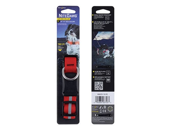Nite Ize - Lichtgevende LED halsband - Rood - Small - Verstelbaar