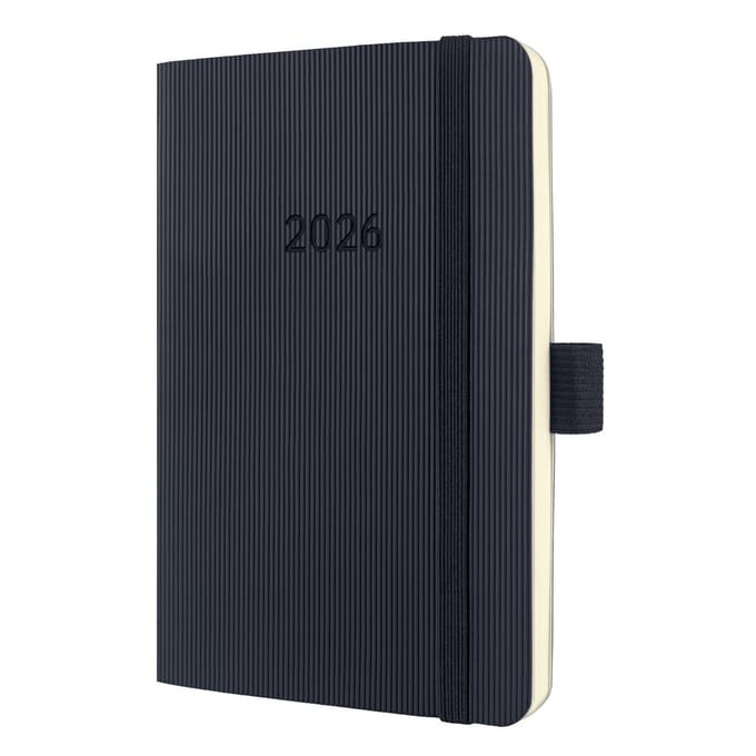 Sigel weekagenda 2026 Conceptum formaat A6 met extra notitiepagina's zwart softcover