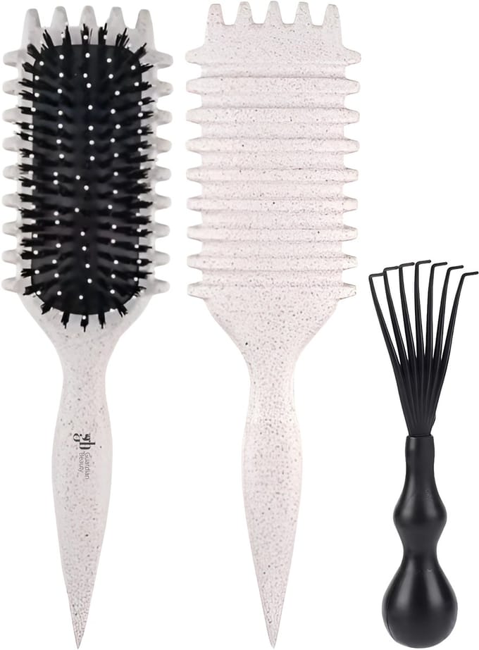 Guardian Beauty Haarborstel - Kruldefiniërende Borstel - Met Haarborstelreiniger - Wit