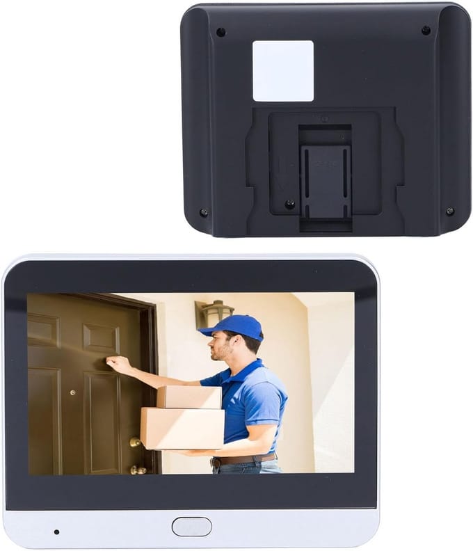 Draadloze HD Videodeurbel met 4,3 Inch Binnenmonitor en Nachtzicht