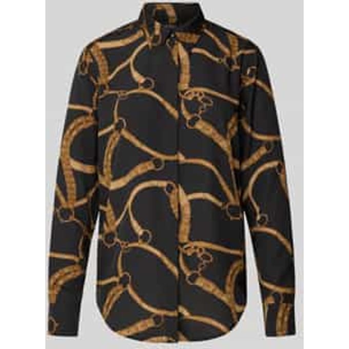 Regular fit blouse met blinde knoopsluiting, model 'KRISTY'