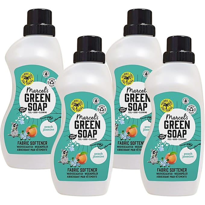 Marcel's Green Soap Wasverzachter Perzik & Jasmijn Multipack x4
