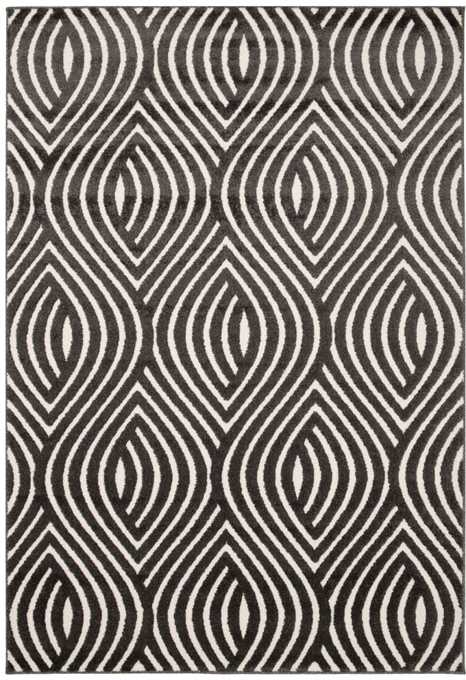 Retro vloerkleed - Forme Courant antraciet 200x290