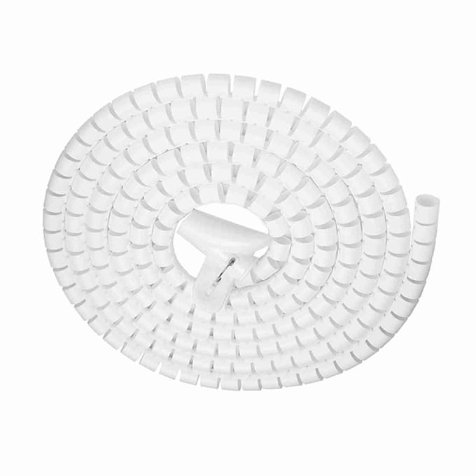 Flexibele Spiraalbuis Kabel Organizer Draadwikkel Koordbeschermer Draadopslag Wit 3.0m * 16mm wit