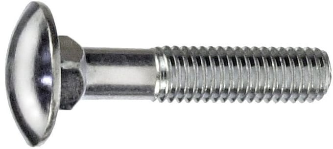 RVS Slotschroeven M8 x 50 mm DIN 603 Platte Kop Vierkante Hals 1000 Gram