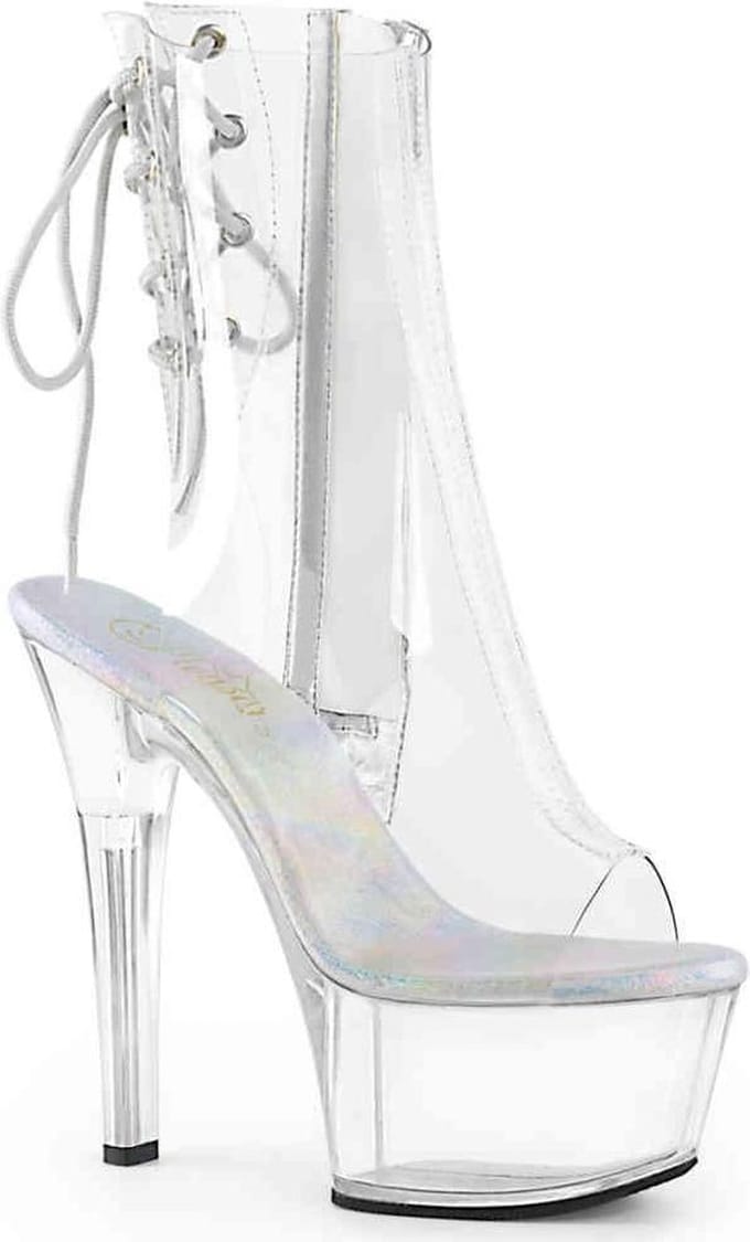 Pleaser Enkellaars -40 Shoes- ASPIRE-1018C Wit