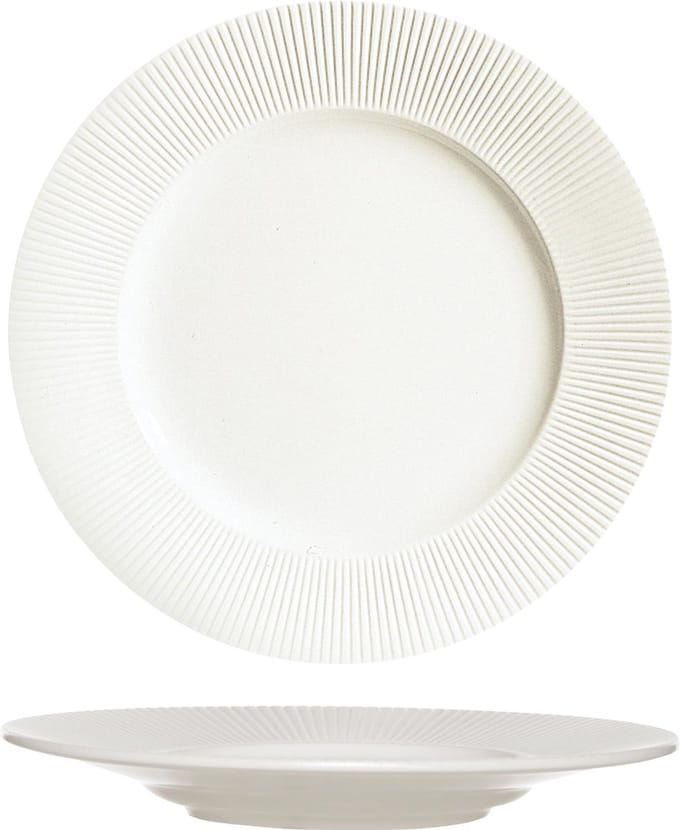Chef&Sommelier Ginseng Bord - Porselein - Rond - Ø 25 cm - Wit - Set-6