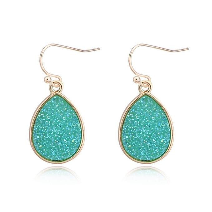Jomide Oorhangers - Steen Waterdrop Glitter - Blauw