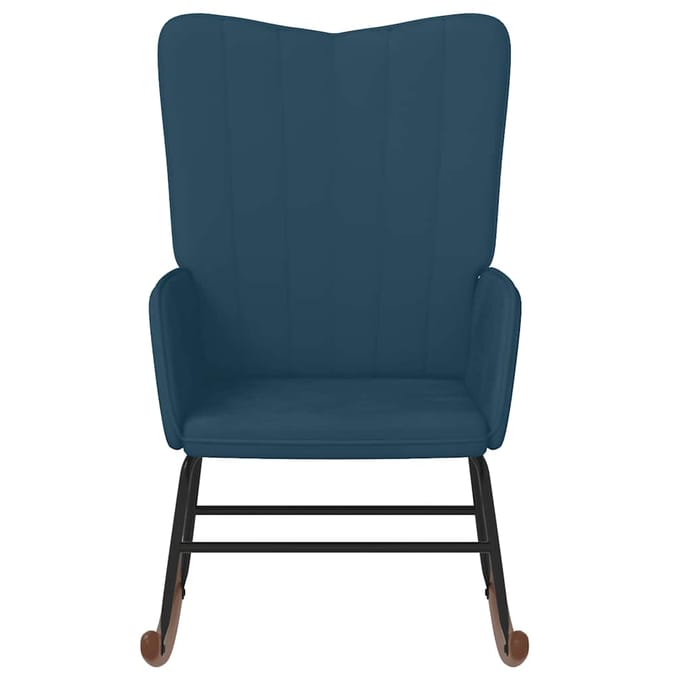 vidaXL - Schommelstoel - fluweel - blauw