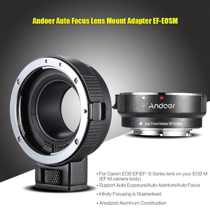 Cameralensadapter Ringhouder voor Canon EF/EF-S naar EOS M EF-M M2 M3 gray