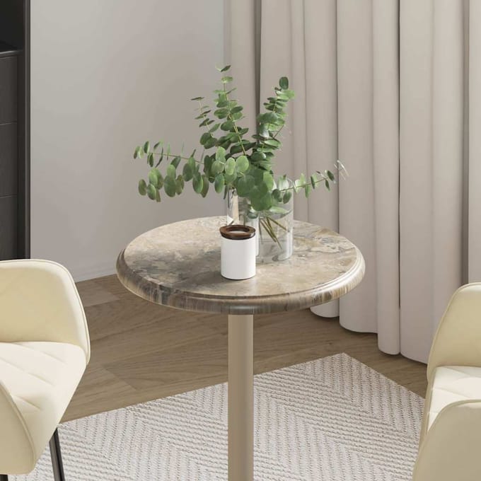 vidaXL - Tafelblad - Ø40x2,5 - cm - marmer - grijs