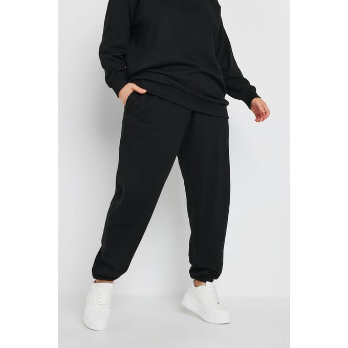 Yours Joggingbroek Met Elastische Boorden In Zwart Size 44