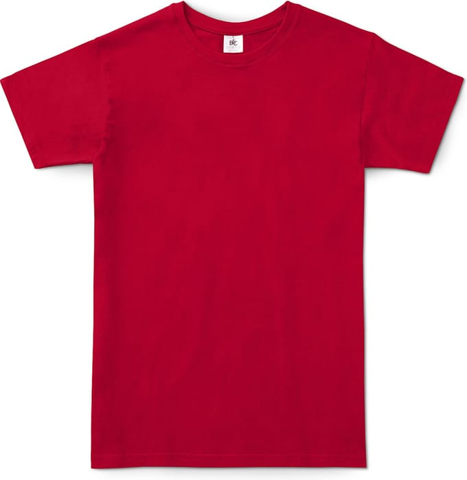 B&C Exact 150 Heren T-Shirt - Donker Rood - Small - Korte Mouwen