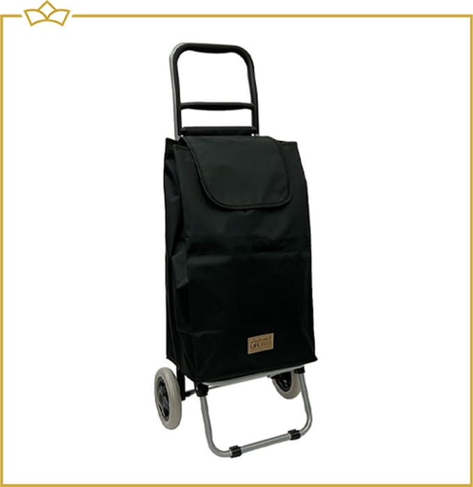 ATTREZZO® Boodschappentrolley - Zwart - Boodschappenwagen