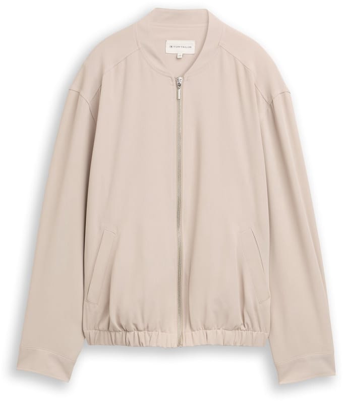 Tom Tailor - Losvallend blouson jack - Maat 34 - soft taupe grey