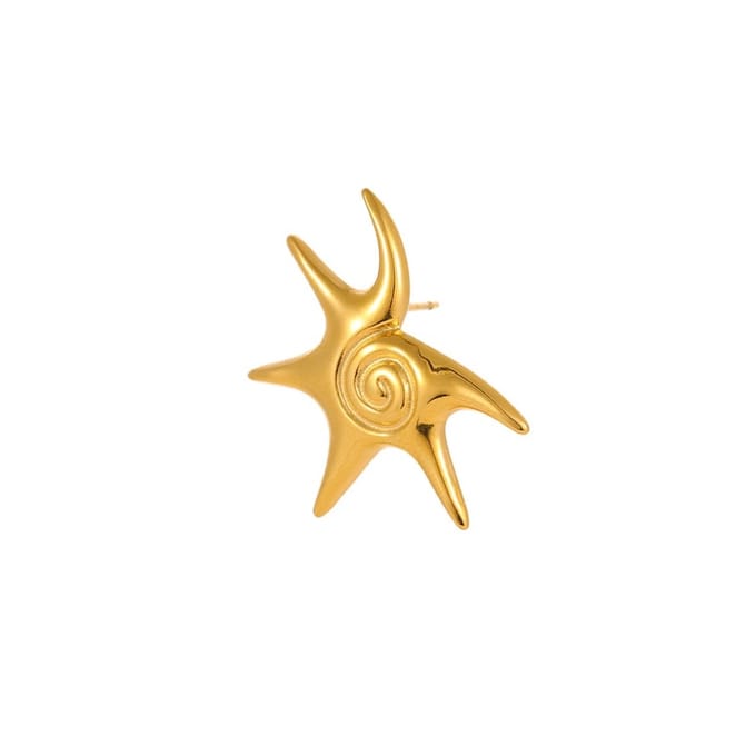 Bijoutheek Oorknoppen Schelp Zeester Goud