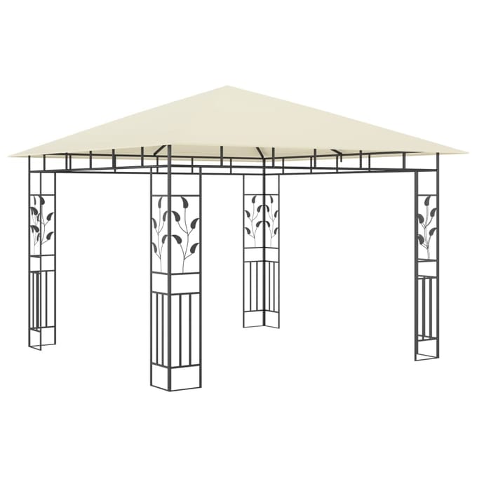 vidaXL - Prieel - met - klamboe - 180 - g/m² - 3x3x2,73 - m - crème
