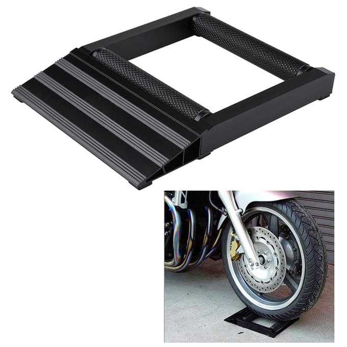 Motorfiets Motorband Wiel Ketting Reiniging Roller Stand Aluminium black
