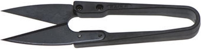 Draadschaar - stofschaartje - draadknipper - zwart - 10,5 cm