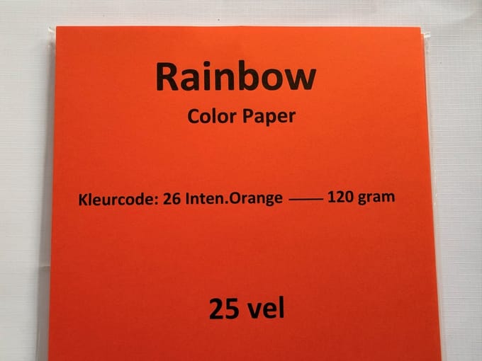 Rainbow kl-26 intense oranje 25 vel 120 gram papier