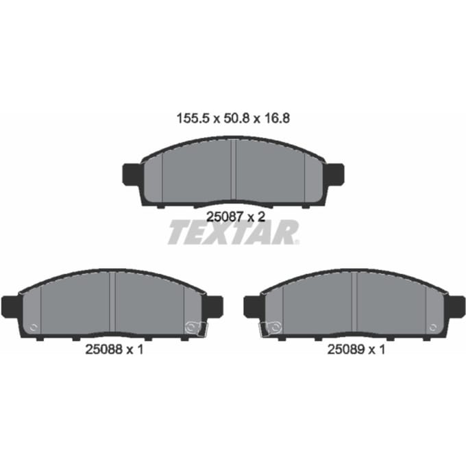 Remblokset TEXTAR 2508701, voor