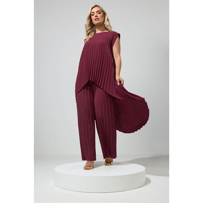 Yours London Paarse Geplooide Se Size 52