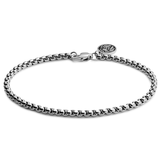 Essentials | 3 mm Zilverkleurige Armband met Gebogen Venetiaanse Schakels