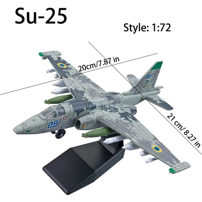1:72 Moderne Doe-het-zelf Bouwstenen Model Assemblage Su-25 A10 Vliegtuigmodellen Gepantserd Transportvoertuig Militaire Speelgoed Voor Cadeaus gray