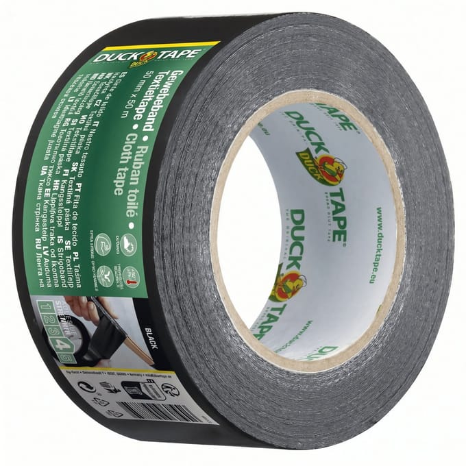 Duck Reparatietape zwart 50 mmx 25 m