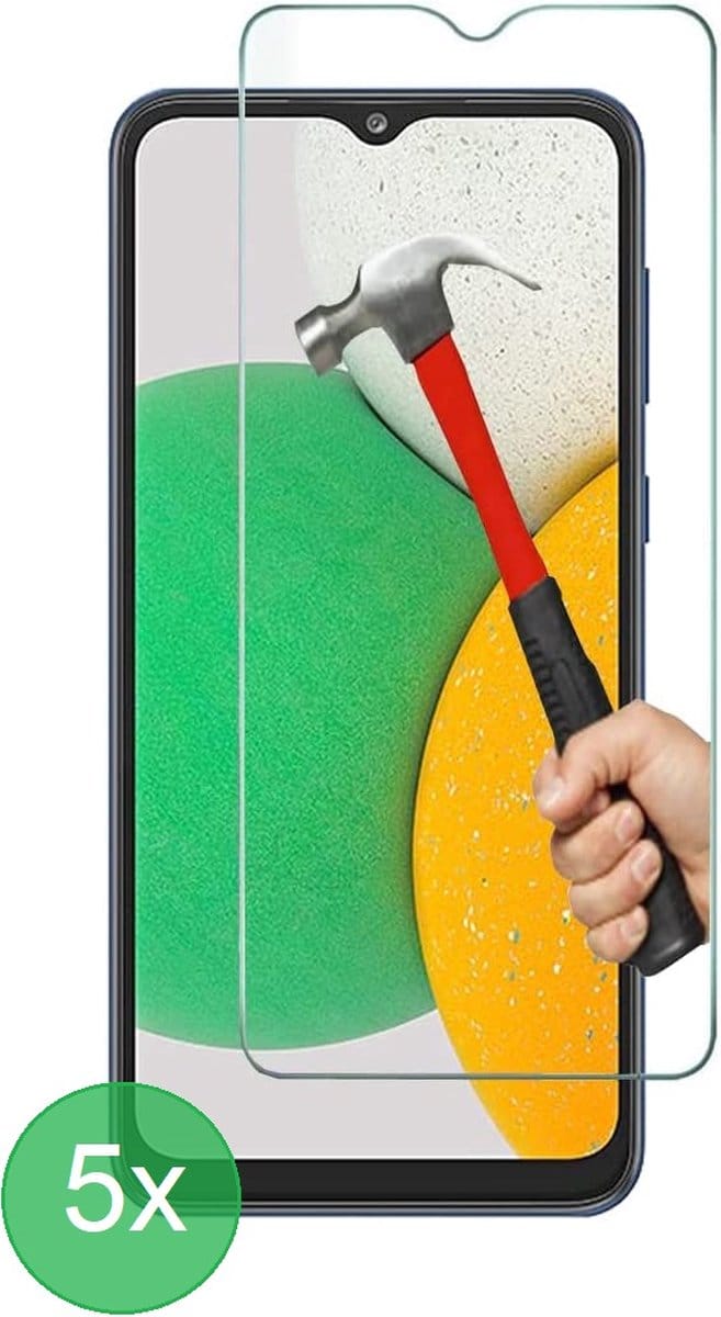 Geschikt Voor: Samsung Galaxy A03 Core Screenprotector 5x - screen protector - glas - bescherm - beschermglas - ZT Accessoires