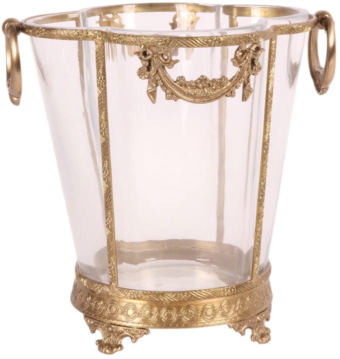 Baroque - Wijnkoeler - Wijnkoeler 25 cm - Goud - Koper - 25x26x23 - Brass