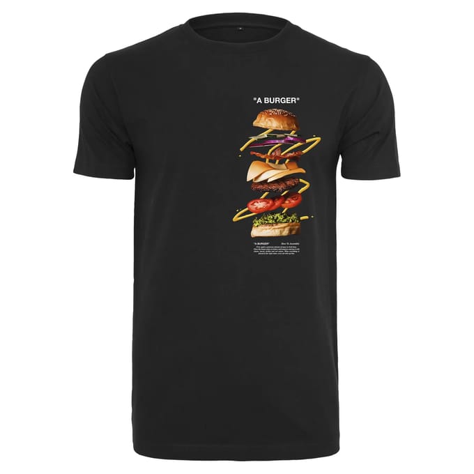 Mister Tee - A Burger Heren T-shirt - L - Zwart