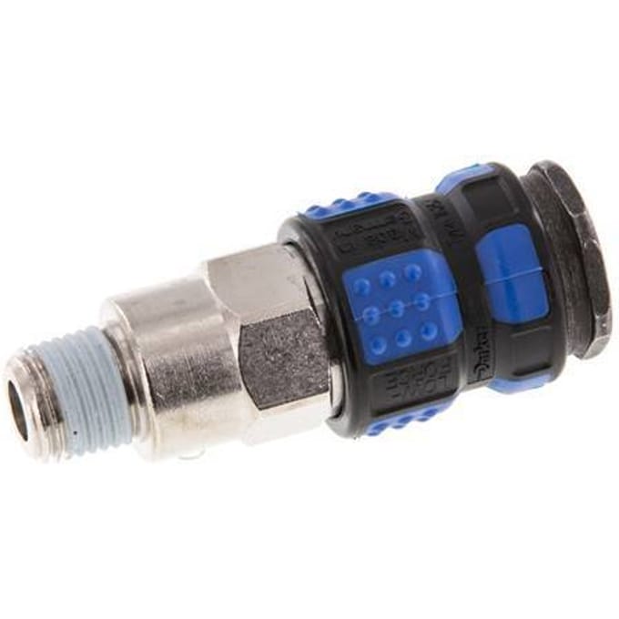 Vernikkeld Messing DN 7.8 Luchtkoppeling Snelkoppeling R 1/4 inch Buitendraad - CLS7-M-BN-P-BL-014