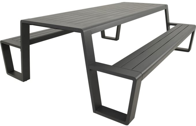 Picknick set Estilo anthrazit 220 cm - Complete tuintafel met banken