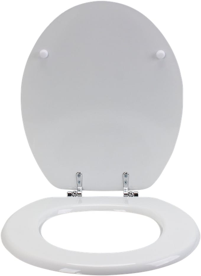 Premium Glans Toiletbril - Wit - Universeel - 37.8 x 45.2 x 5.5 cm