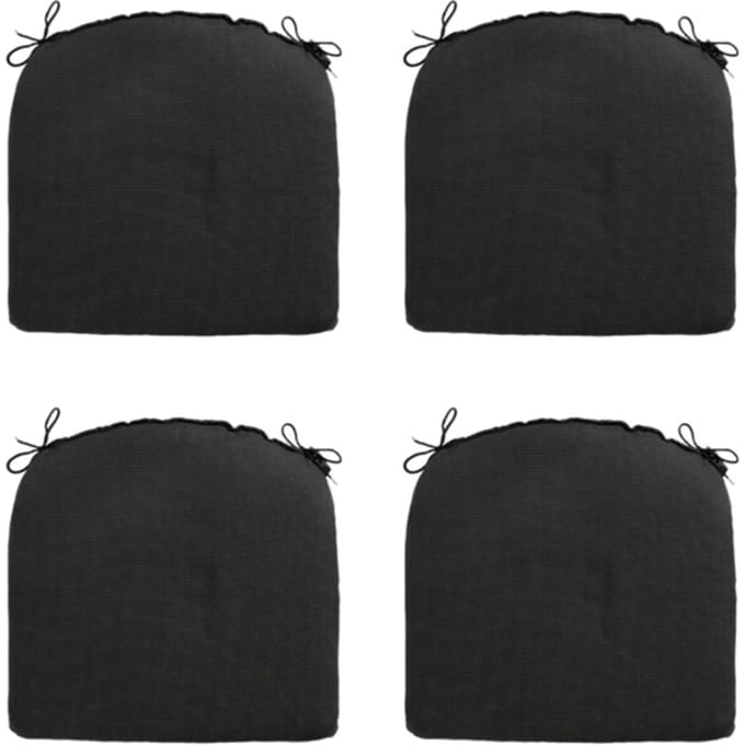 Madison - Zitkussen Rib black - Ca. 46x48 cm - Set van 4