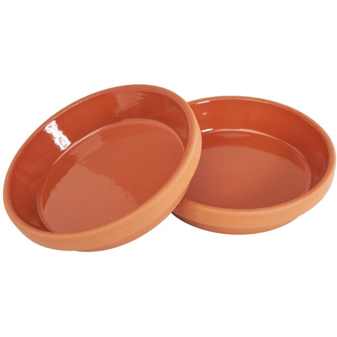 Terracotta-onderplaat - Binnen-Ø 10 cm, 2 stucks