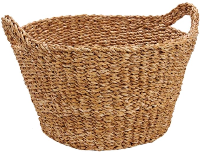Giftdecor opbergmand Sneek - D45 x H25 cm - rotan - 18L - met handvaten